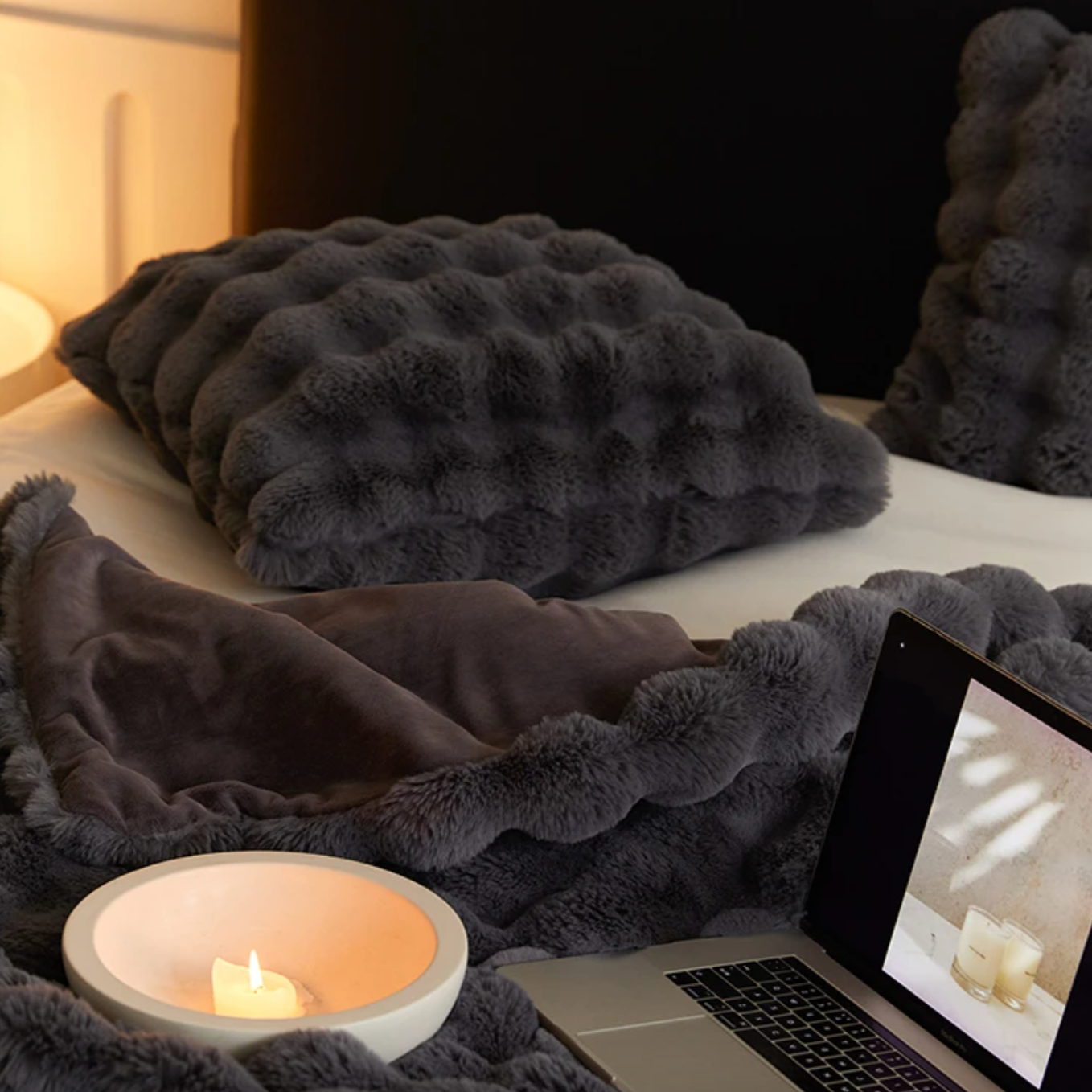 Luxurious Rabbit Faux Fur Pillow Cover