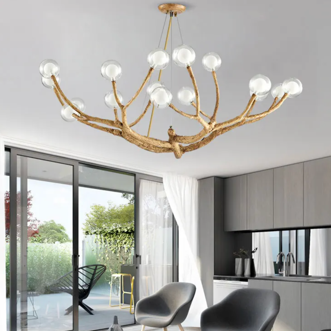 Nature-Inspired Tree Branch Chandelier