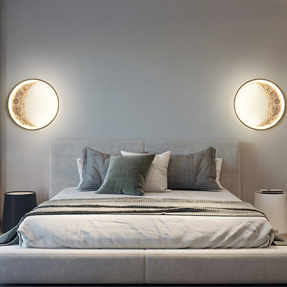 Luminous Crescent Moon Wall Light - Ambient Glow Night Lamp