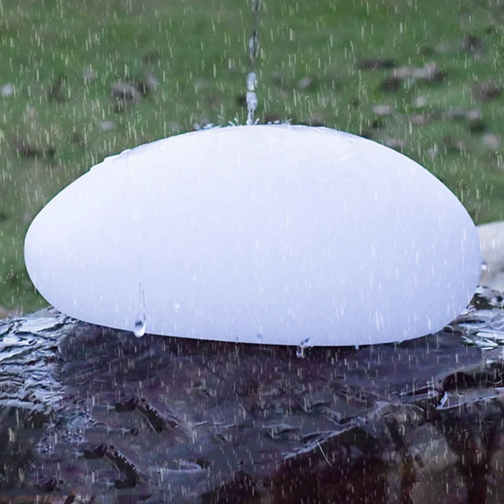 Solar-Powered Patio Stone Light