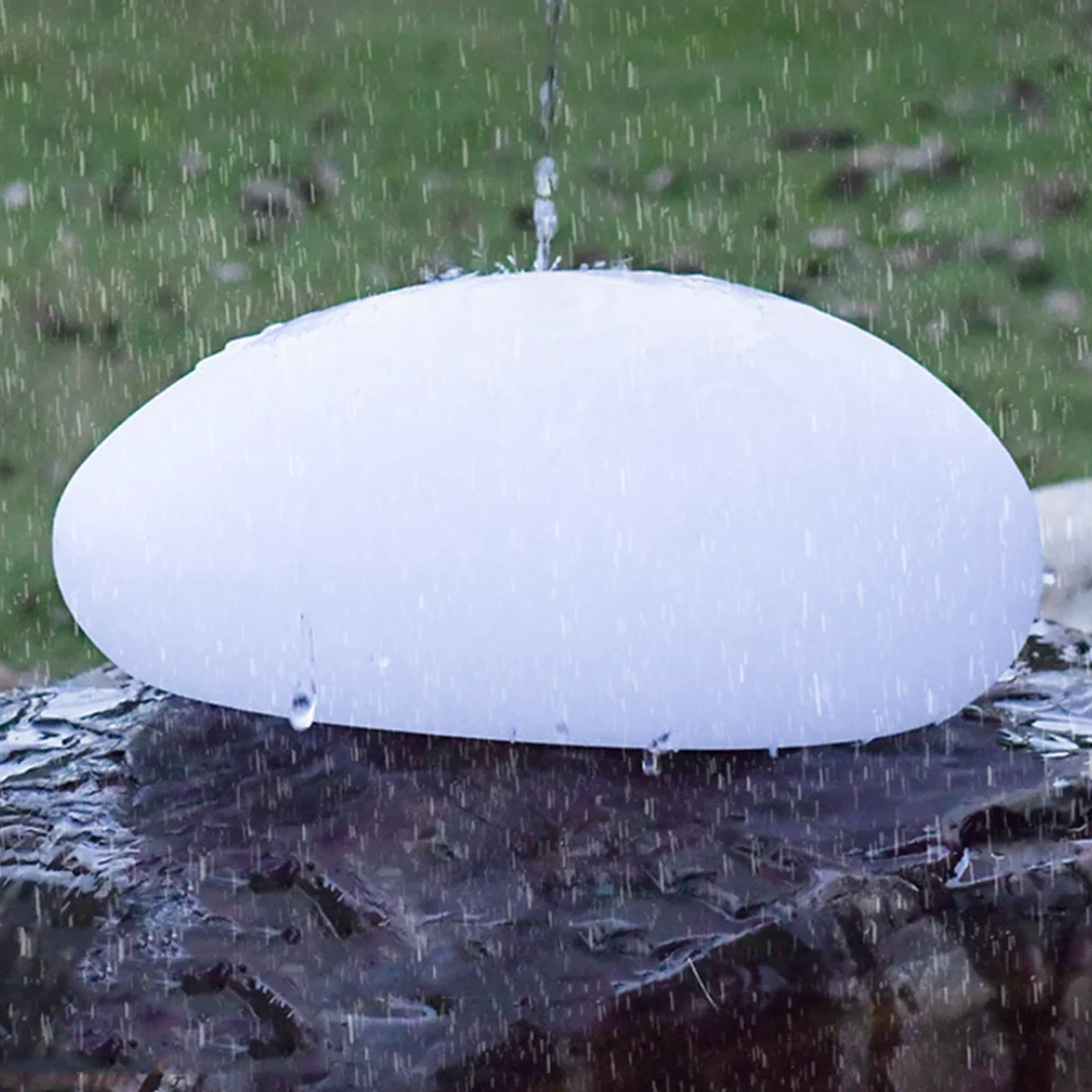Solar-Powered Patio Stone Light