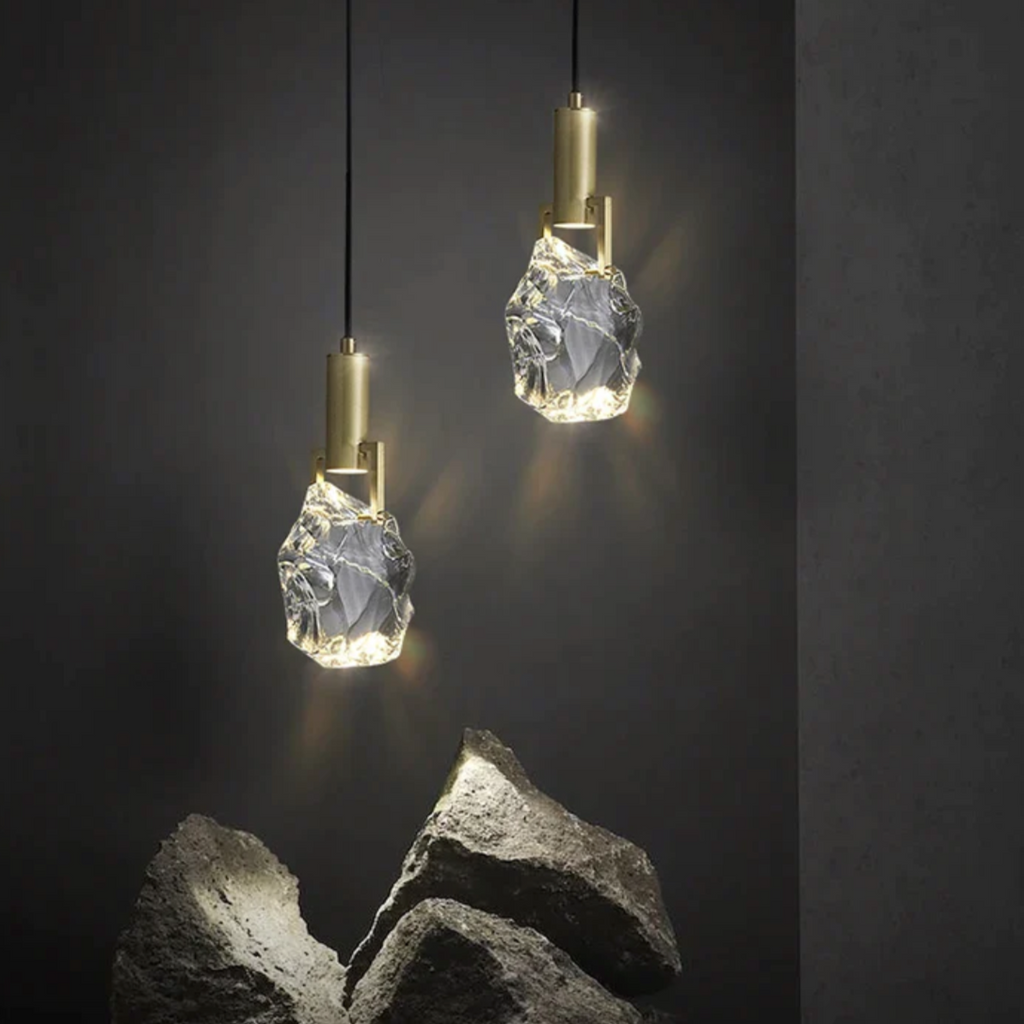 Crystal Pendant Light - Elegant Sparkling Ceiling Fixture