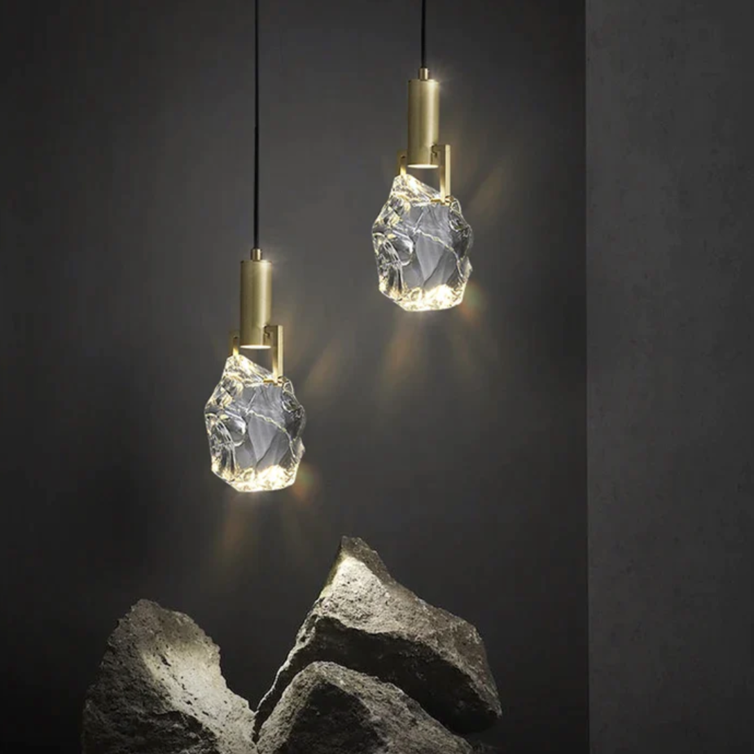 Crystal Pendant Light - Elegant Sparkling Ceiling Fixture
