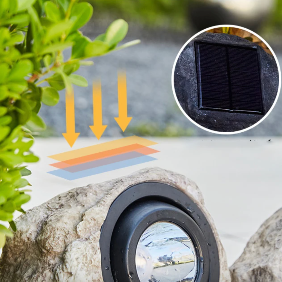Solar Stone Pathway Lights - Elegant Outdoor Path Lighting