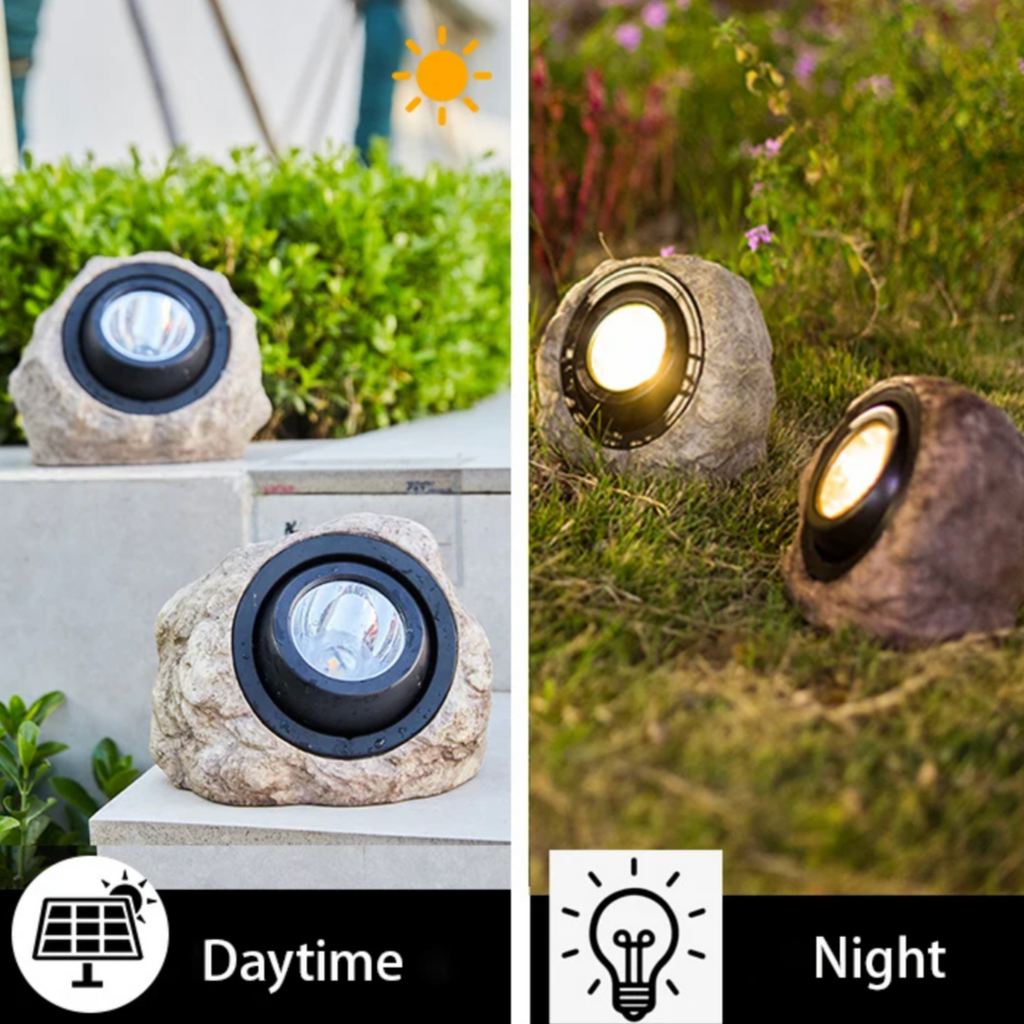 Solar Stone Pathway Lights - Elegant Outdoor Path Lighting