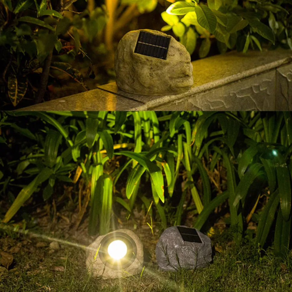 Solar Stone Pathway Lights - Elegant Outdoor Path Lighting