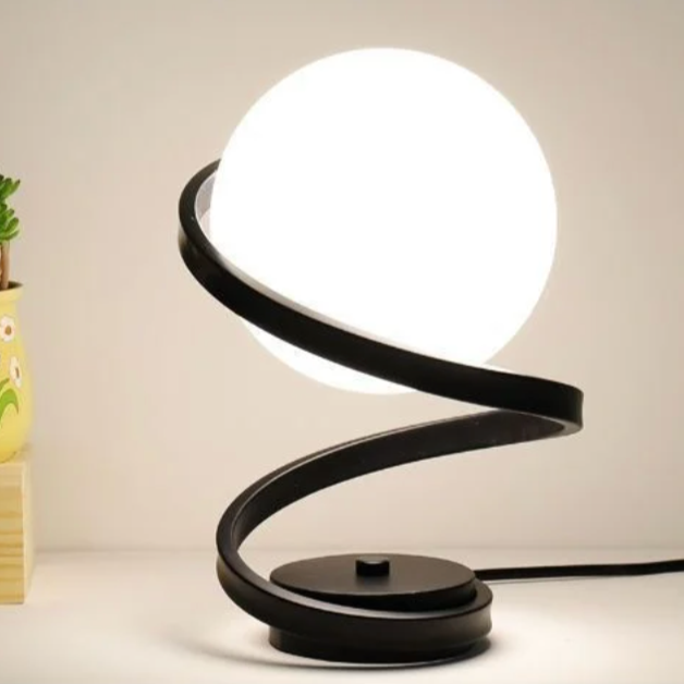 Spiral Globe Table Lamp - Modern, Elegant Accent Lighting
