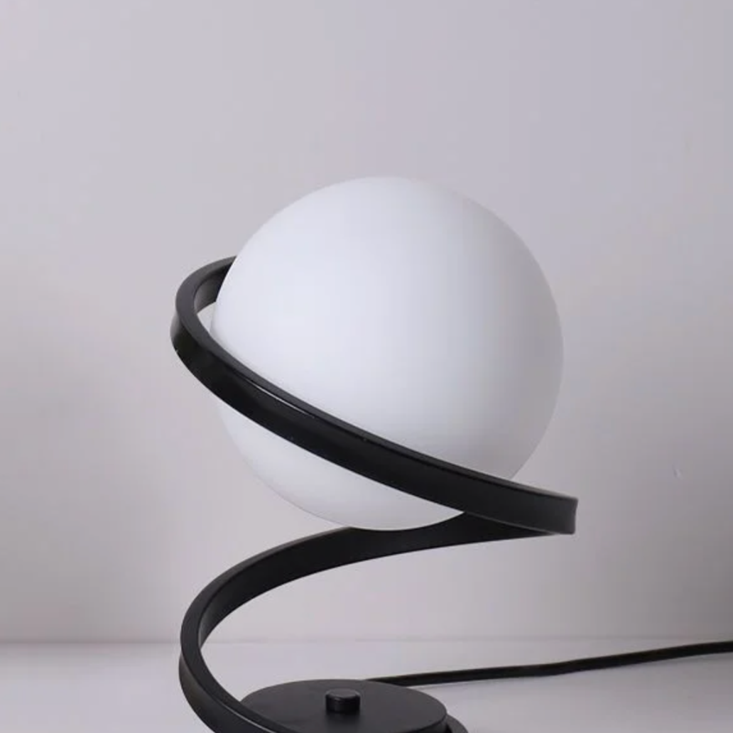 Spiral Globe Table Lamp - Modern, Elegant Accent Lighting