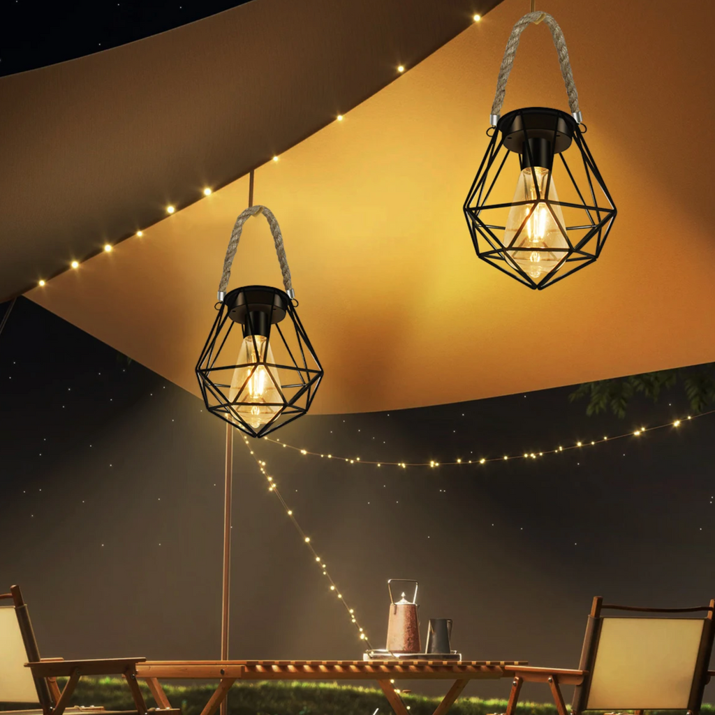 Geometric Solar Lantern - Sleek Outdoor LED Light