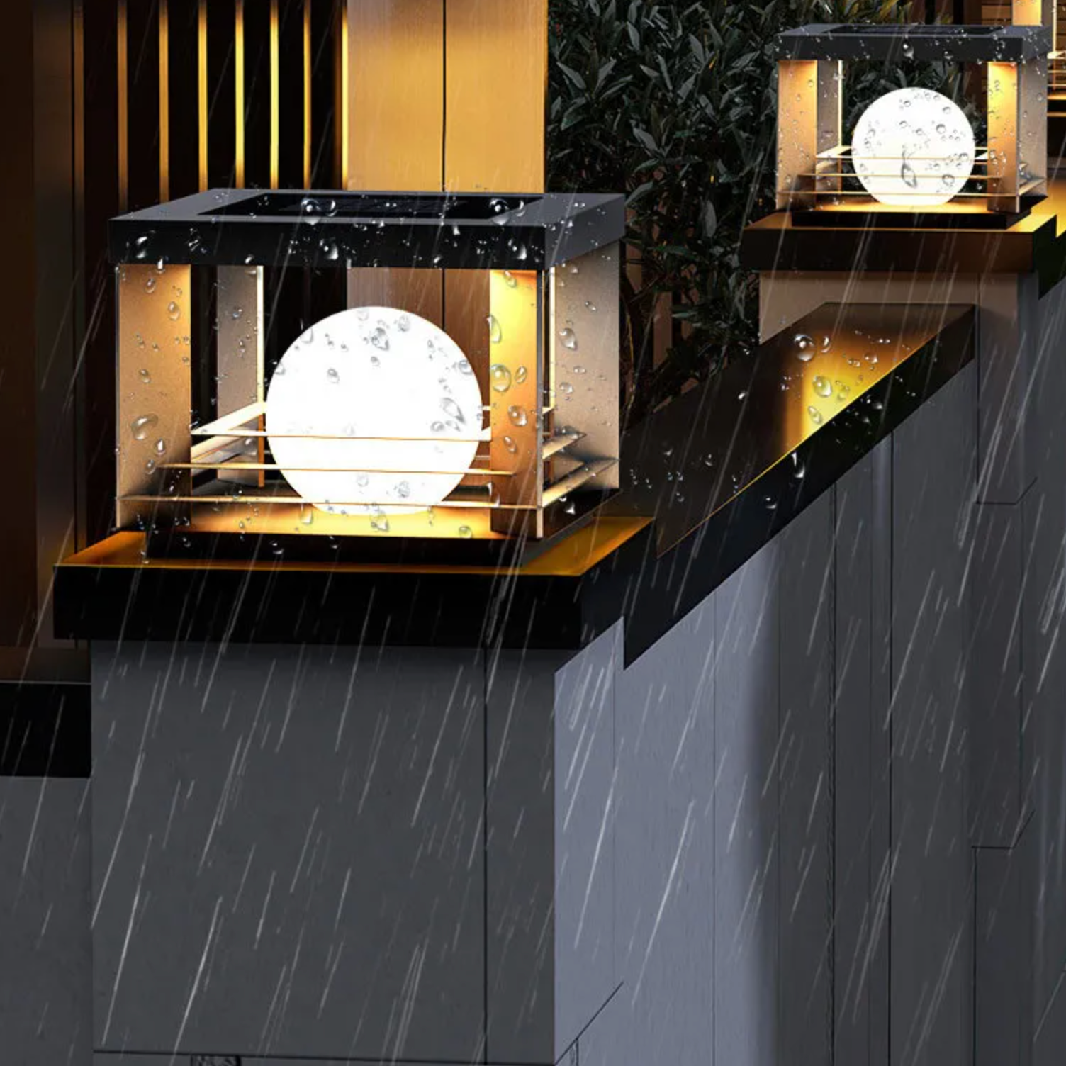 Outdoor Solar Pillar Lamp - Elegant Garden Pathway Lighting