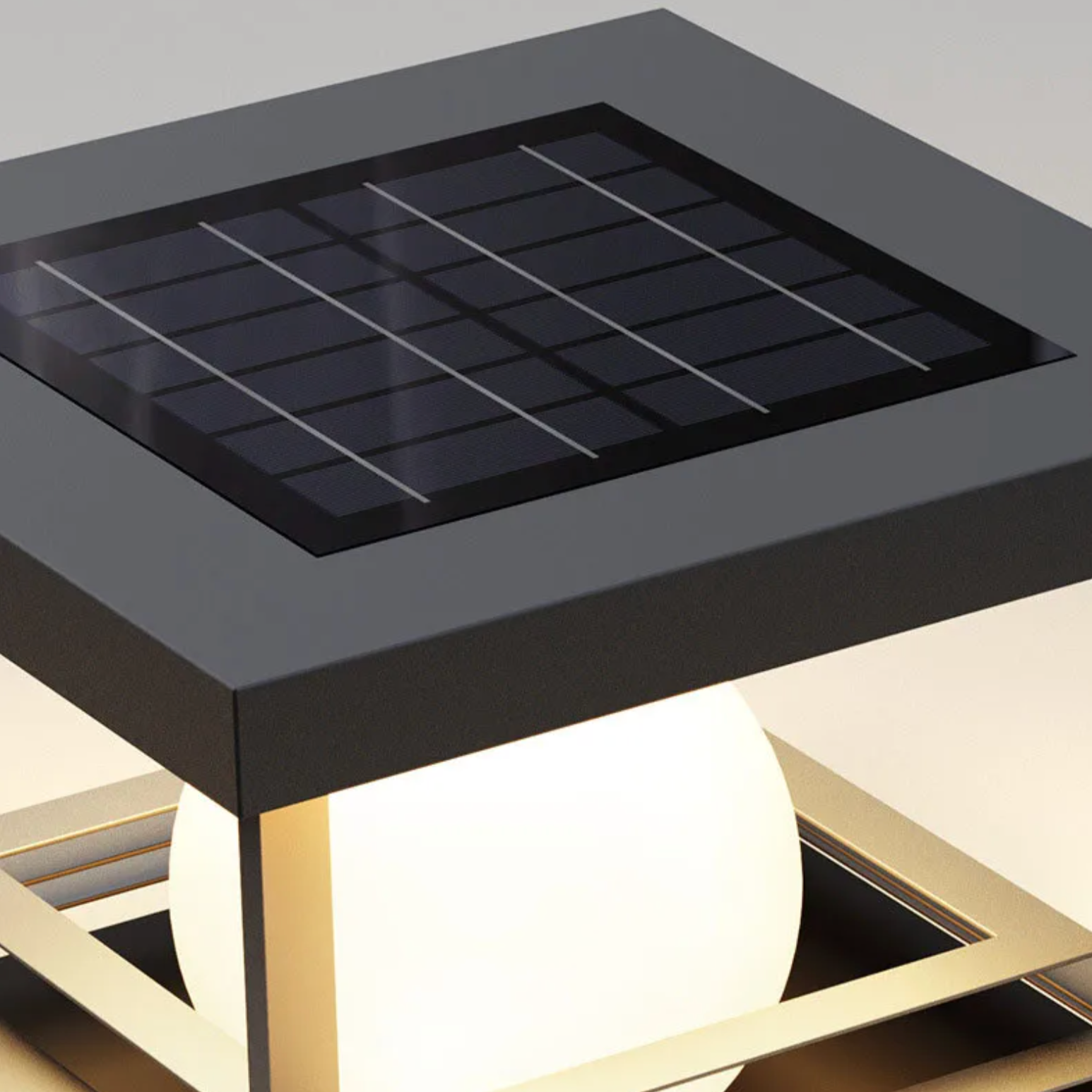 Outdoor Solar Pillar Lamp - Elegant Garden Pathway Lighting