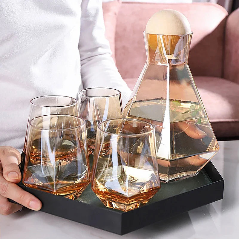 Diamond-Cut Drinkware 5-Piece Set