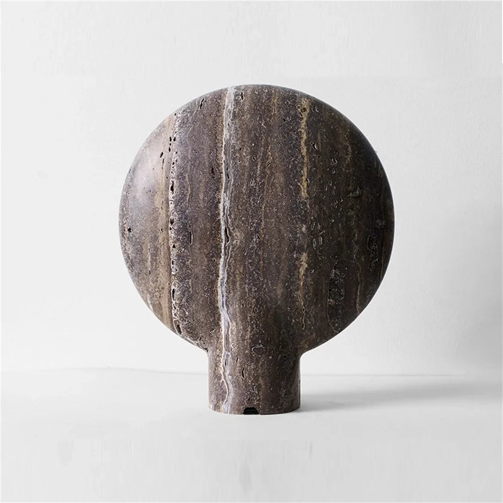 Elegant Faux Travertine Stone Lamp
