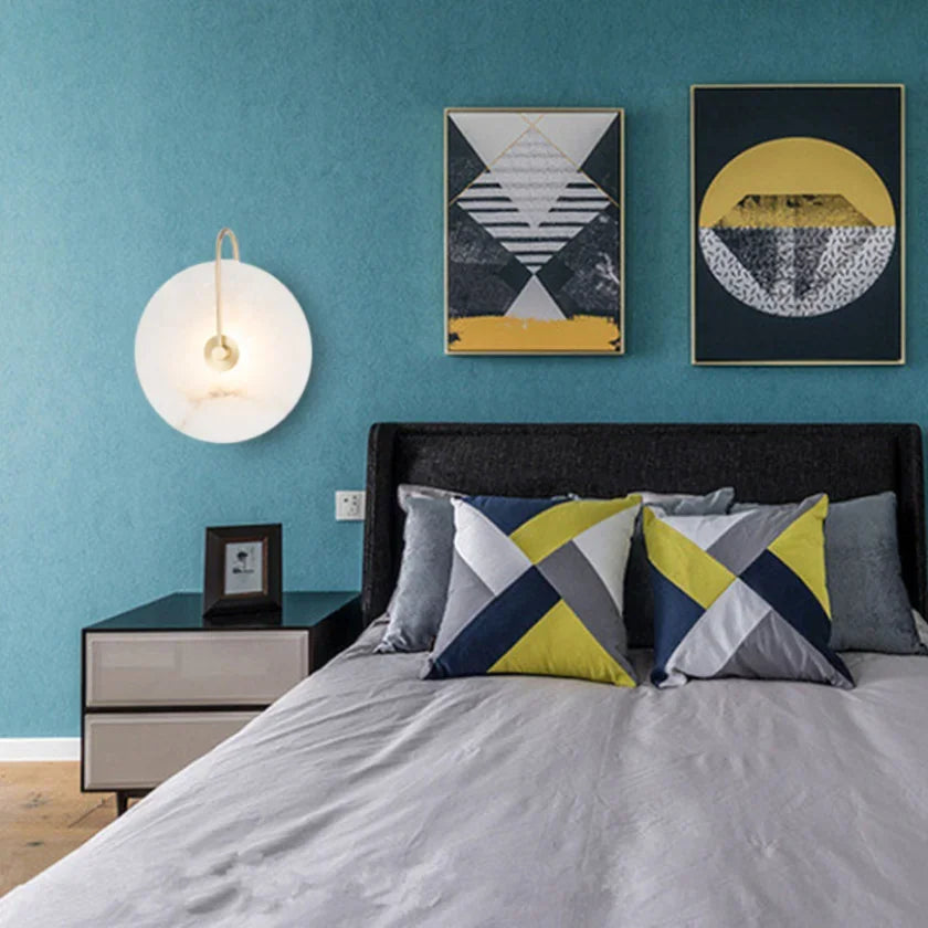 Lux Marble Disk Wall Light