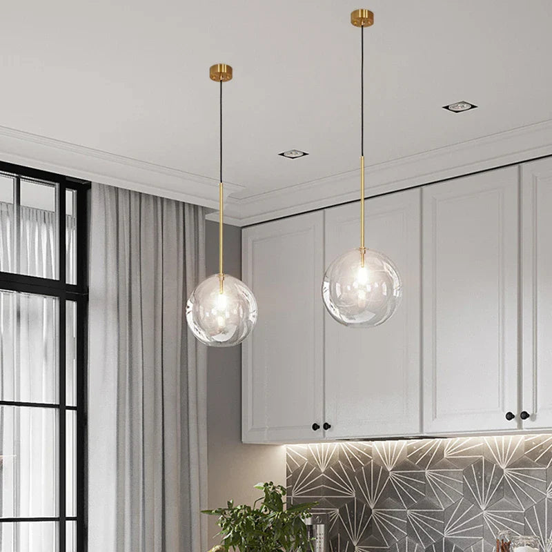 Elegant Hollow Glass Pendant