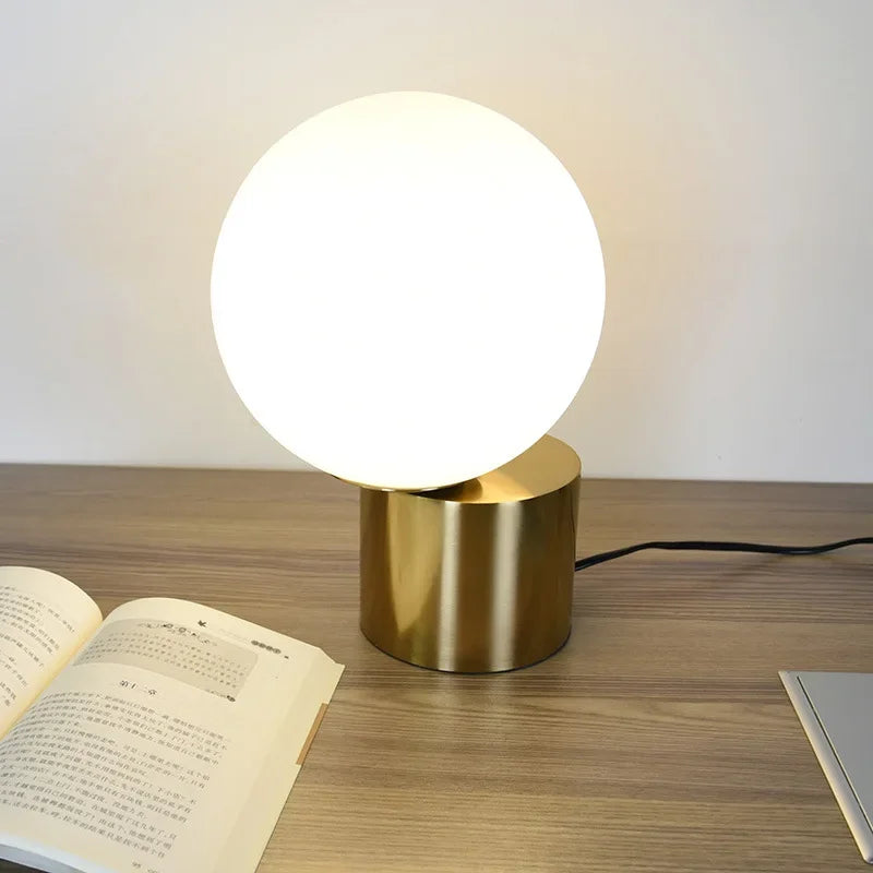 Angled Globe Light - Modern Geometric Glow