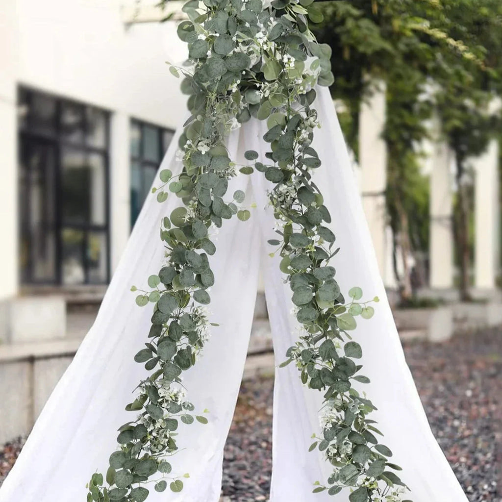 Premium Two-Piece Faux Eucalyptus Garland