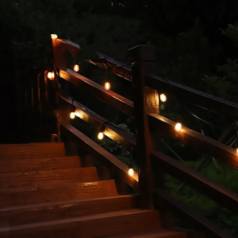 Charming Vintage String Lights with Warm Glow