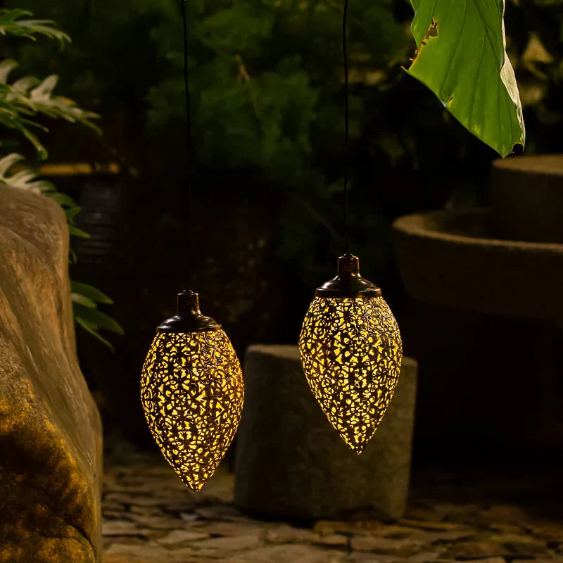 Solar Water Drop Lantern for Ambient Outdoor Lighting