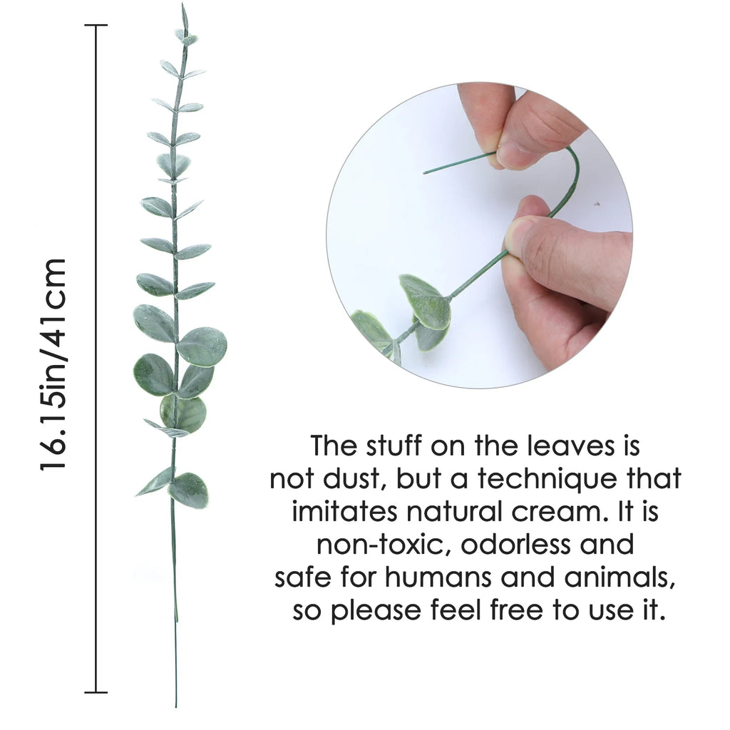 Realistic Faux Eucalyptus Stems for Lush, Year-Round Greenery