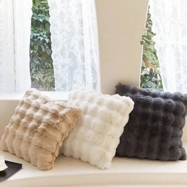 Luxurious Rabbit Faux Fur Pillow Cover