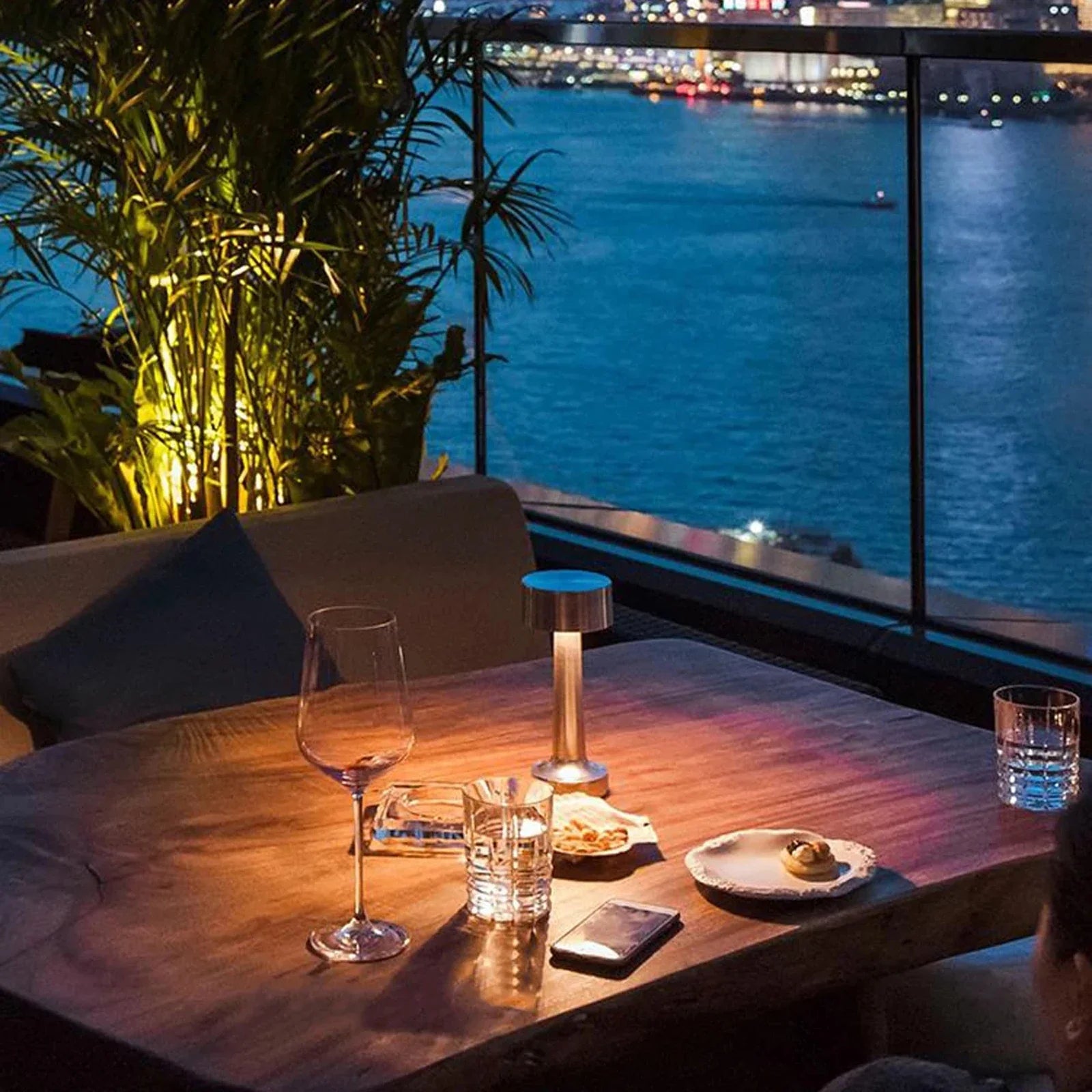 Gleaming Metallic Table Lamp