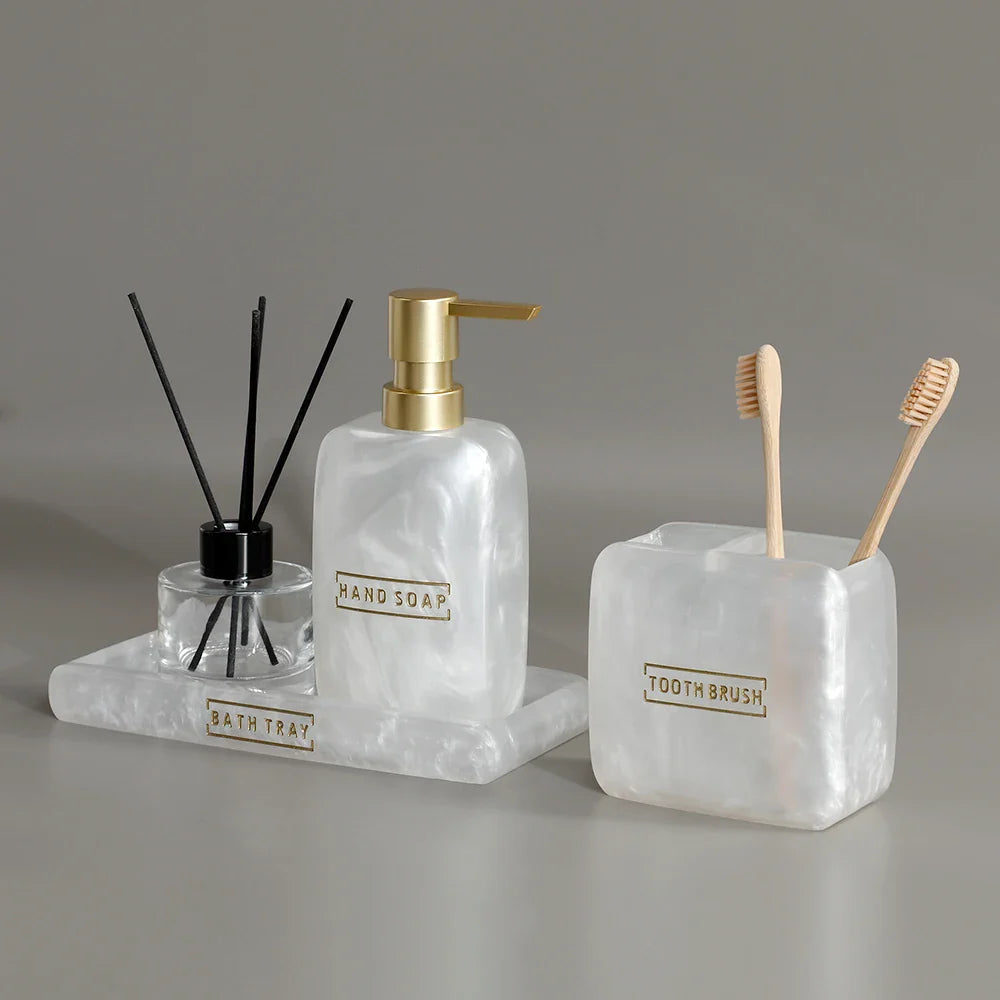 Pearl 3-Piece Luxury Bathroom Accessory Set