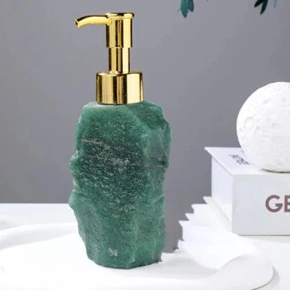 Crystal Glass Soap Dispenser with Elegant Pump