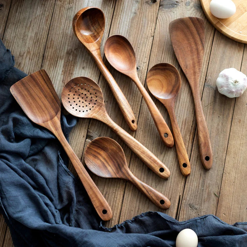 Acacia Wood 8-Piece Cooking Set