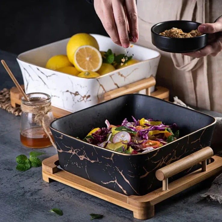 Elegant Marble Serving Bowl