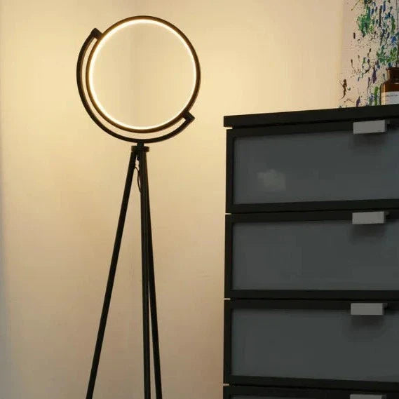 Halo Floor Lamp — Modern LED Lighting with Soft Ambient Glow