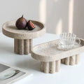 Elegant Faux Travertine Display Stands