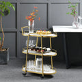 Lux Marble Bar Cart – Sleek, Sturdy Serving Cart for Stylish Entertaining
