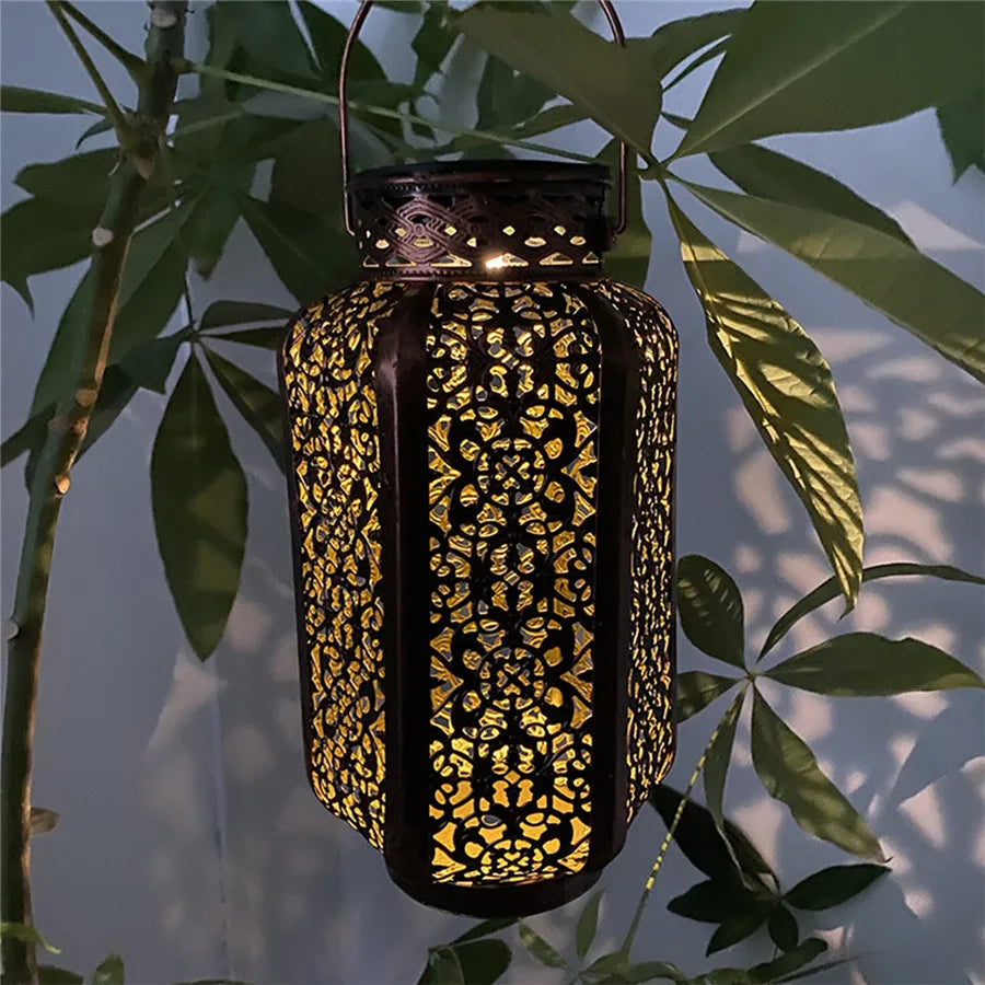 Elegant Solar-Powered Art Deco Lantern