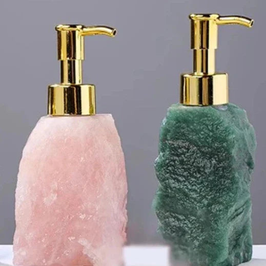 Crystal Glass Soap Dispenser with Elegant Pump