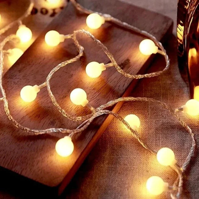 Elegant Pearl String Lights for Cozy Ambience