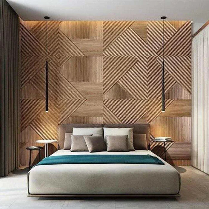 3D Wood Wall Panels – 4-Piece Set for a Striking Textured Accent Wall