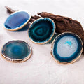 Blue Agate Coaster Set — 2-Piece Premium Coasters