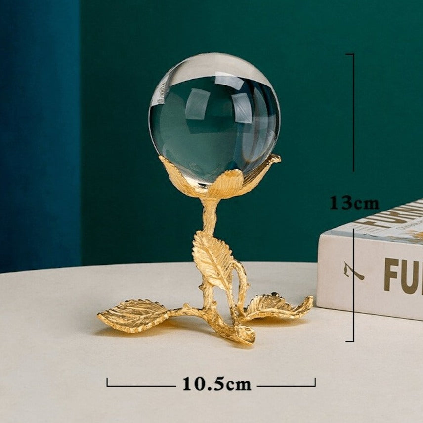 Elegant Crystal Ball Globe - Exquisite Glass Sphere for Home Decor