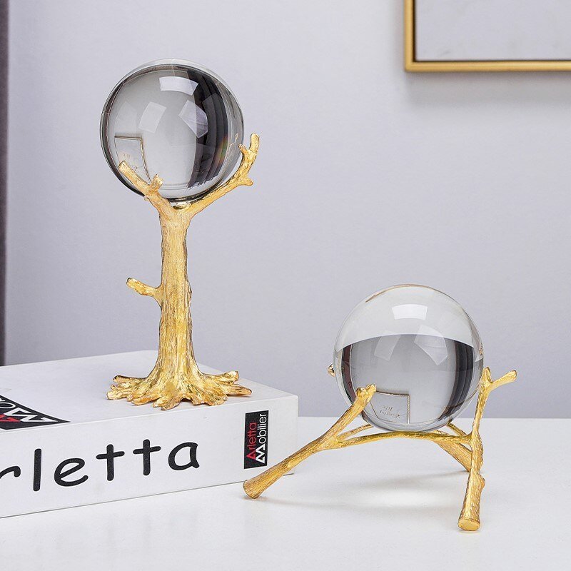 Elegant Crystal Ball Globe - Exquisite Glass Sphere for Home Decor