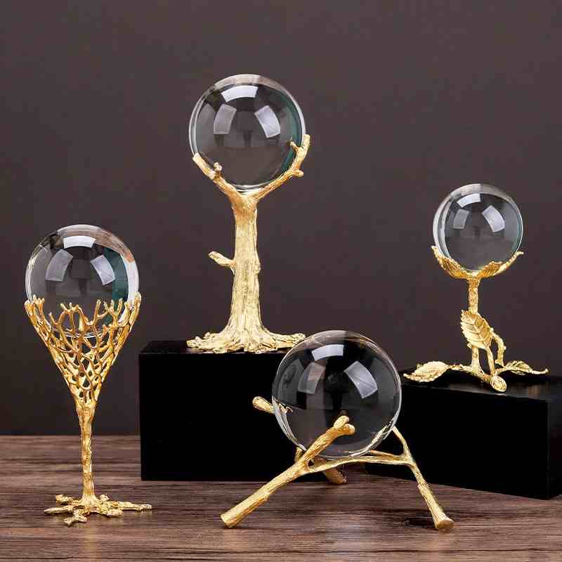 Elegant Crystal Ball Globe - Exquisite Glass Sphere for Home Decor