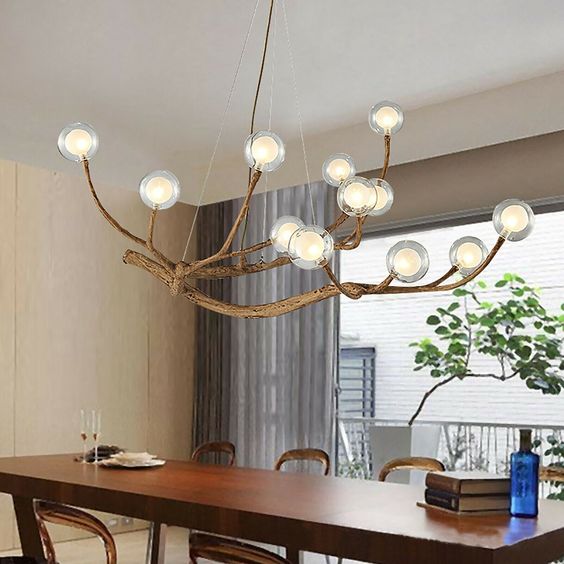 Nature-Inspired Tree Branch Chandelier