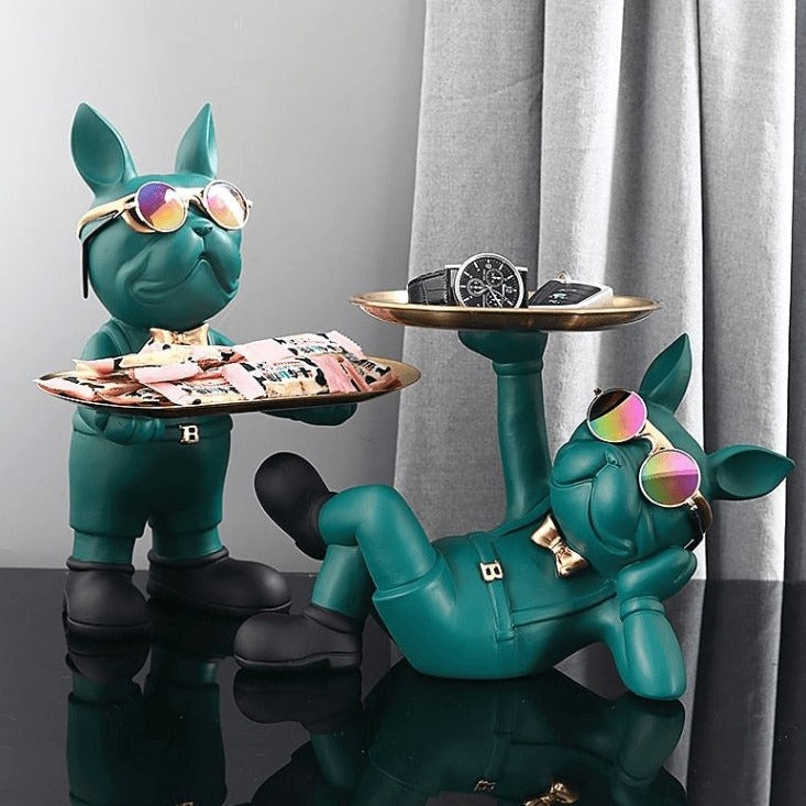 Charming French Bulldog Statue - Adorable Decorative Figurine for Home