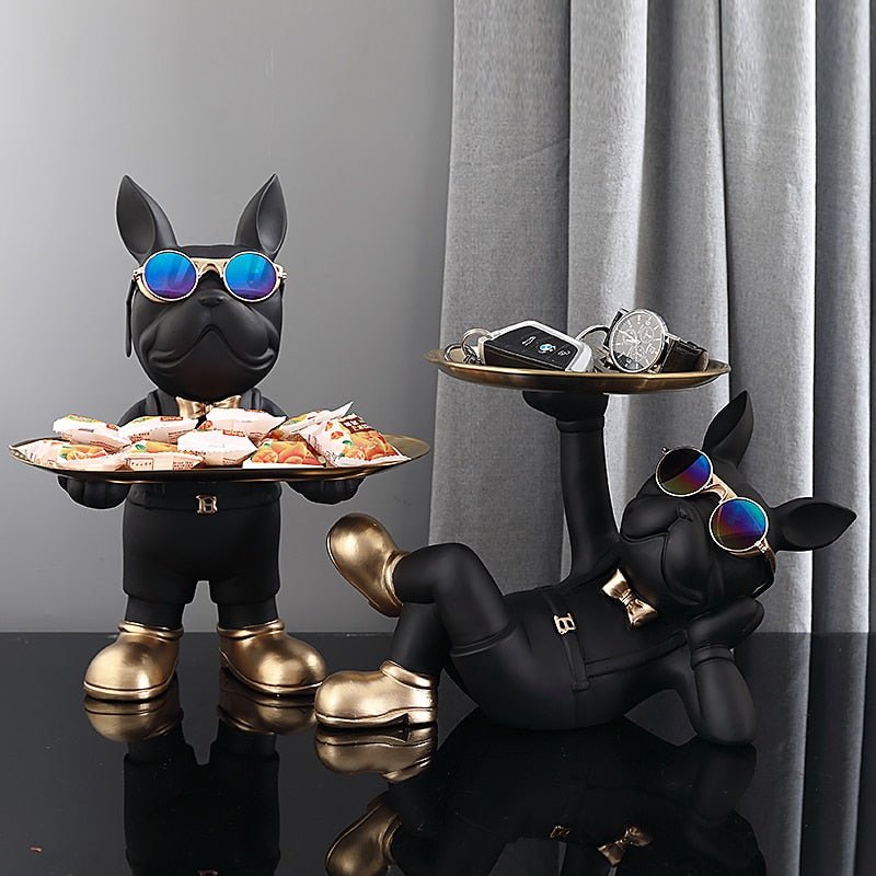 Charming French Bulldog Statue - Adorable Decorative Figurine for Home