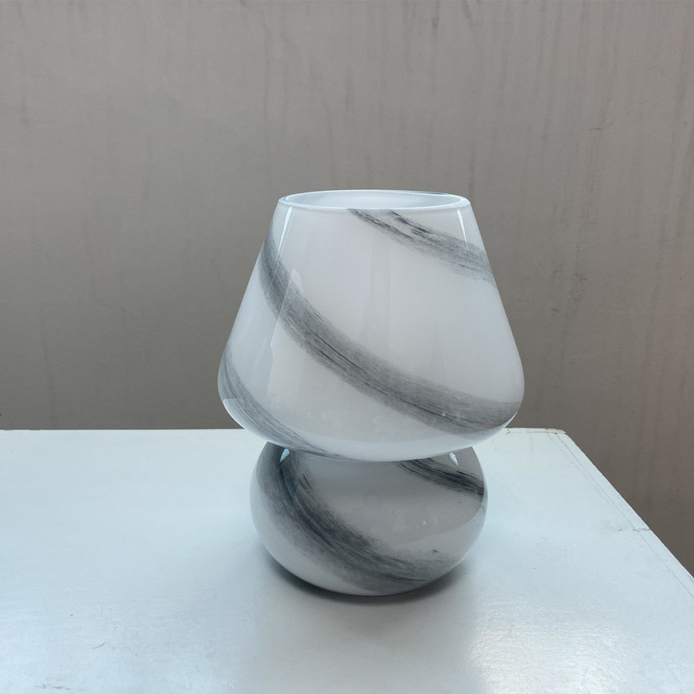 Glass Mushroom Lamp - Elegant Glass Accent Light for Cozy Ambience