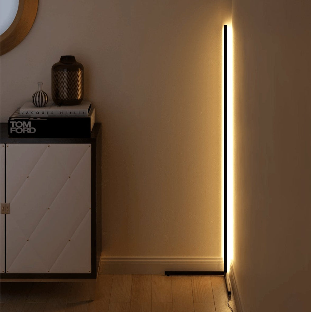 Helios Floor Lamp: Sleek, Modern Lighting for Bright, Cozy Ambience
