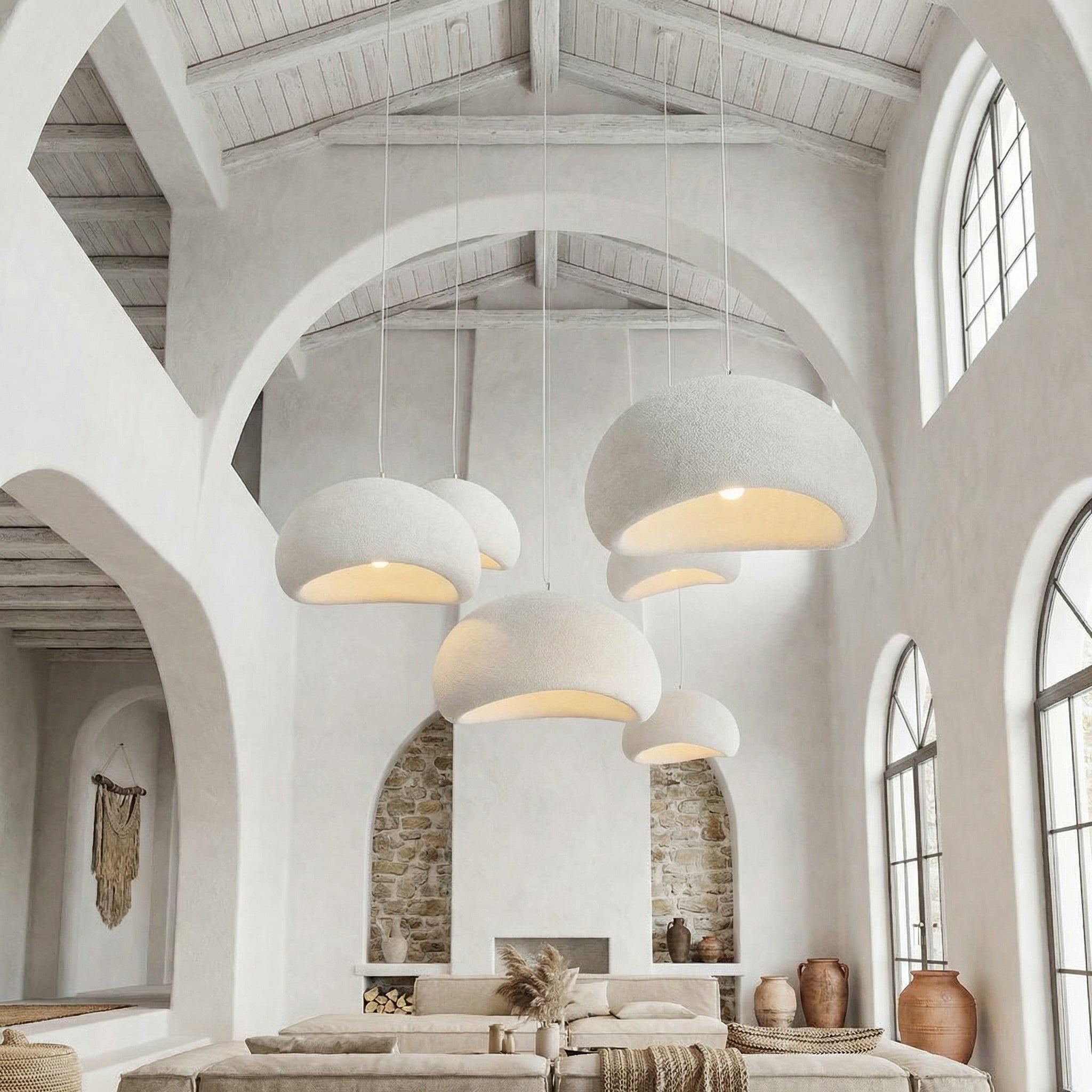 Wabi-Sabi Pendant Light - Rustic, Handcrafted Minimalist Glow