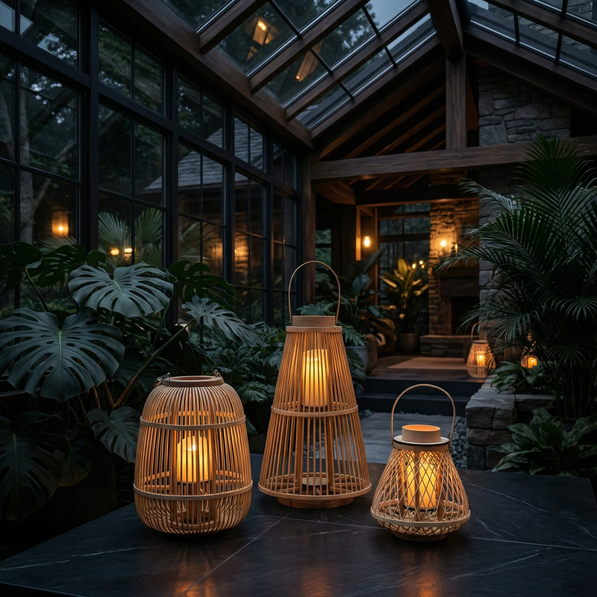Handwoven Rattan Lanterns for a Warm, Natural Glow