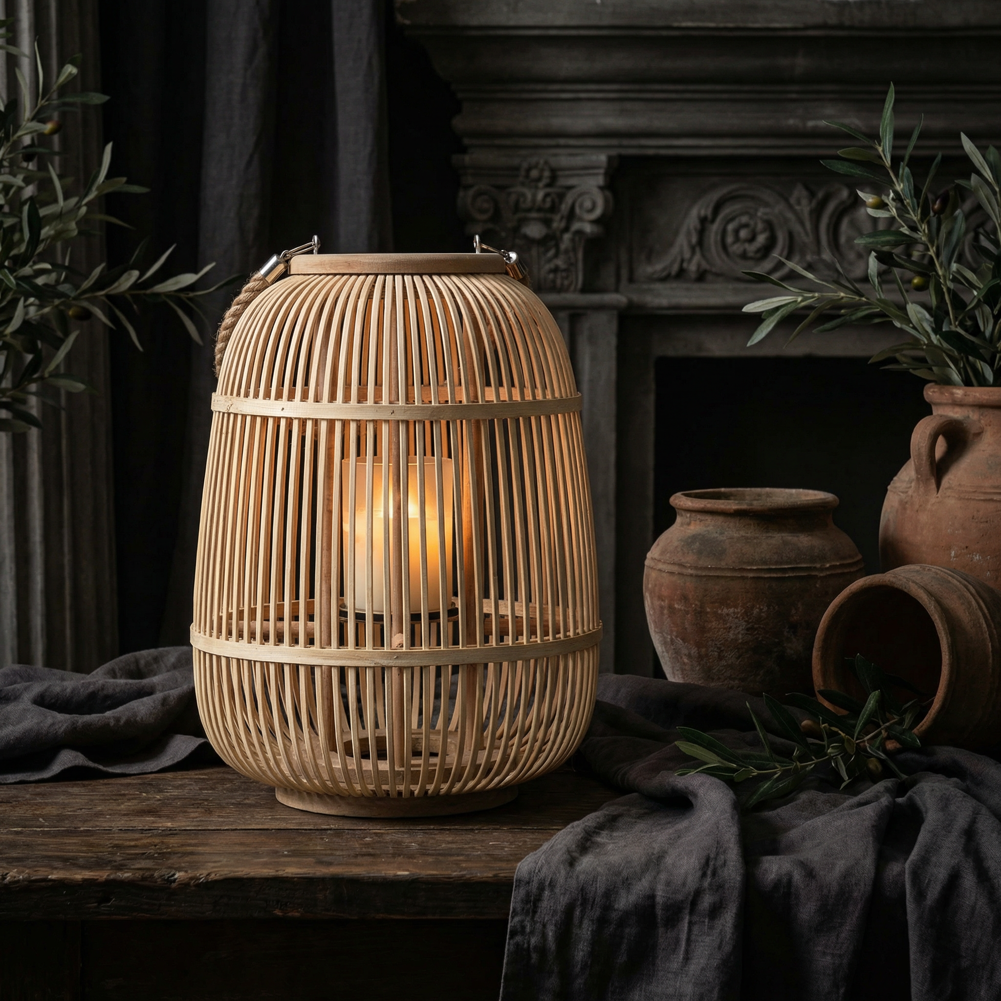 Handwoven Rattan Lanterns for a Warm, Natural Glow