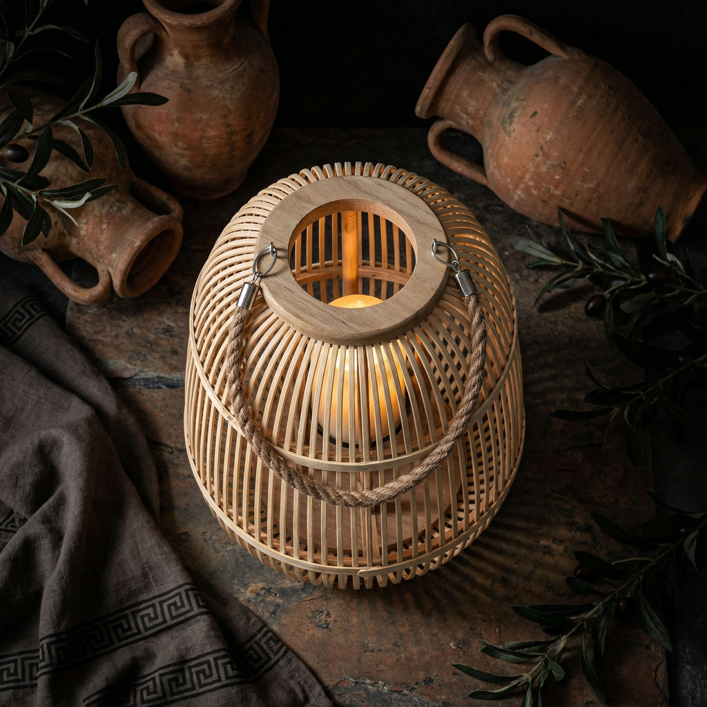 Handwoven Rattan Lanterns for a Warm, Natural Glow